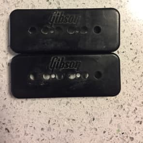 Pair of Gibson P90 pickup covers with embossed logos 1971-72 image 1
