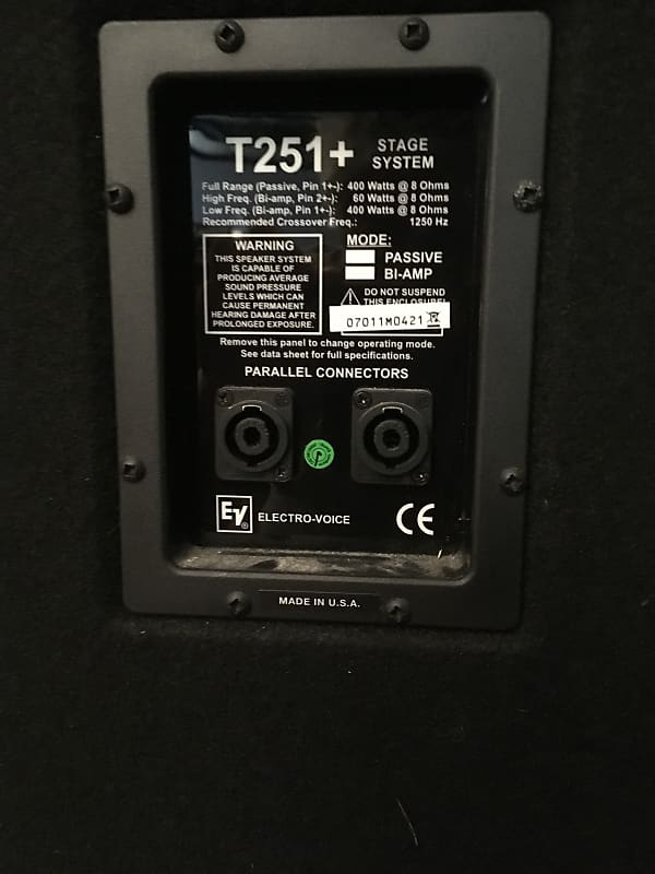Electro-Voice T251+ (pair) 2 way PA speakers. Black | Reverb