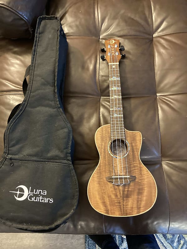 Luna High Tide Series Concert Ukulele Koa Wood Reverb 4149