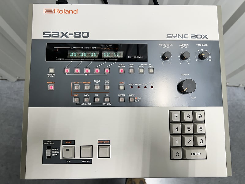 Roland SBX-80 Sync Box 1980s – DIN, MIDI, SMPTE Sync, metronome