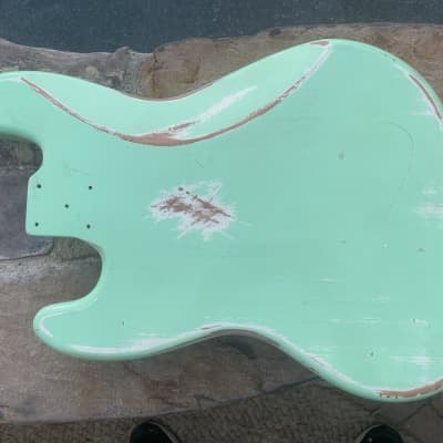 Real Life Relics Custom Shop Fully Loaded Bass Body Aged Seafoam Green image 13