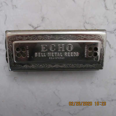 Hohner Echo Bell Metal Reeds Vintage Harmonica Made in Germany image 4