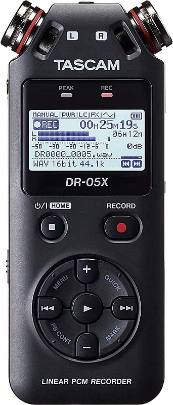 Tascam DR-05X Stereo Handheld Digital Audio Portable Recorder and USB Audio Interface, Pro Field, AV, Music, Dictation Recorder image 1