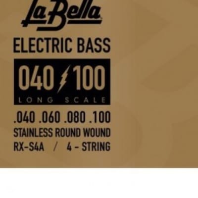LA BELLA La Bella RX Nickel-Plated | Muta di corde per basso 4 corde RX-N4A Scalatura: 040-060-080-100 for sale