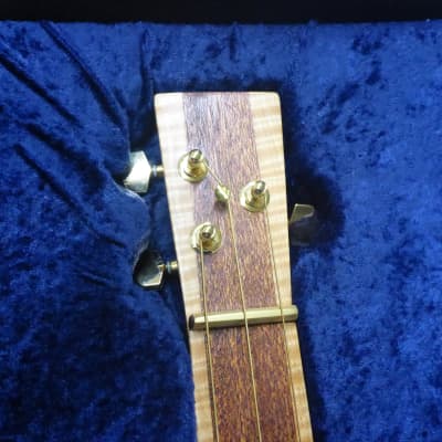 Guitars BHN Custom Made 3 String Lap Steel Electric Guitar w/Case - Torrefied Cotton Wood Burl image 5