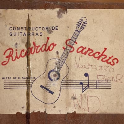 Ricardo Sanchis Nacher ~1950  spruce/mahogany classical guitar - surprising sound + check video! image 12