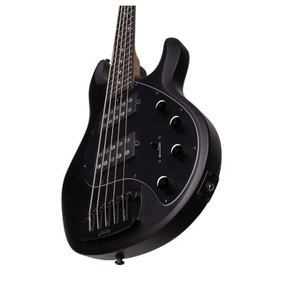 Sterling by Music Man StingRay5 HH 5-String Bass - Stealth Black image 5