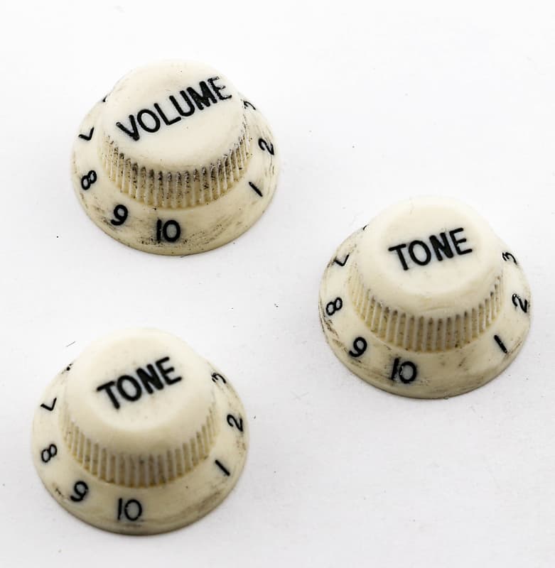 AGP ™ - Relic Fender ® Stratocaster ® Strat ® - Aged Knobs | Reverb