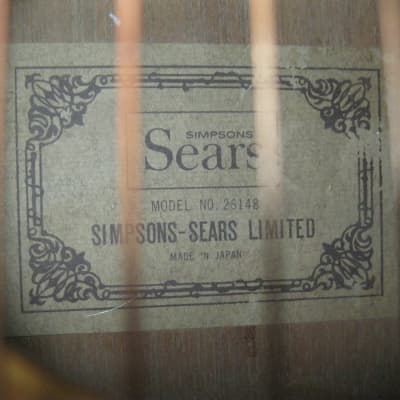 Simpson Sears 6 String Acoustic 1970 Japan image 11