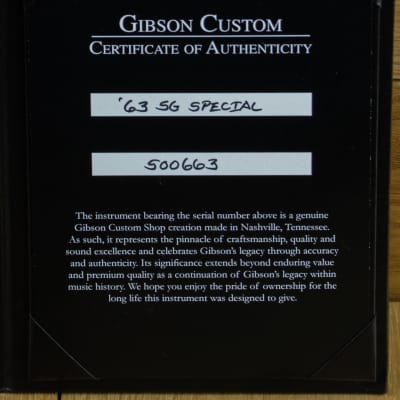 Gibson Custom 1963 SG Special Reissue Lightning Bar Gloss Red Sparkle 500663 image 7