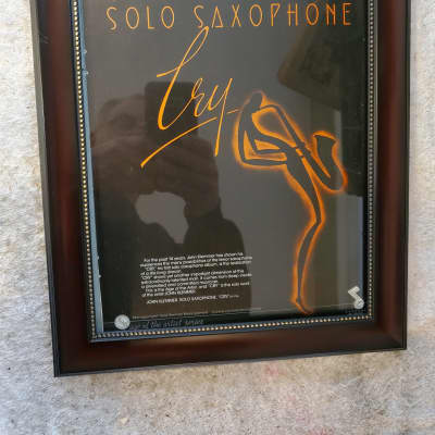 1979 ABC Records Color Promotional Ad Framed John Klemmer Solo Saxophone Cry Original