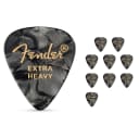 Fender Guitar Picks - Premium Celluoid Picks - Extra Heavy - 12 picks  - Black