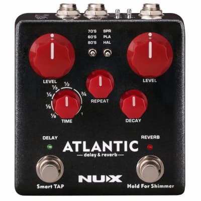 NUX Atlantic Multi Delay and Reverb Guitar Effect Pedal with Routing and Secondary Reverb Effects image 1
