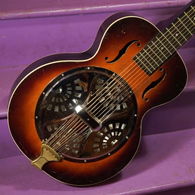 1938 Dobro 8-String Squareneck Norwood Chimes Resonator Guitar (VIDEO! Customized, Ready to Go) image 2