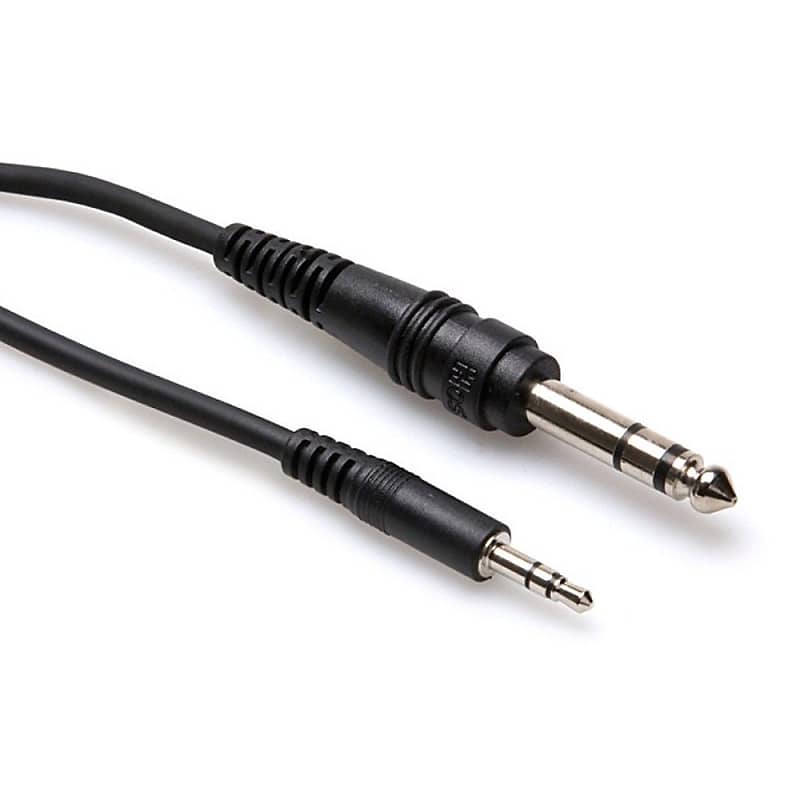 Hosa CMS-105 Stereo Interconnect 3.5 mm TRS to 1/4 in TRS, 5 ft image 1