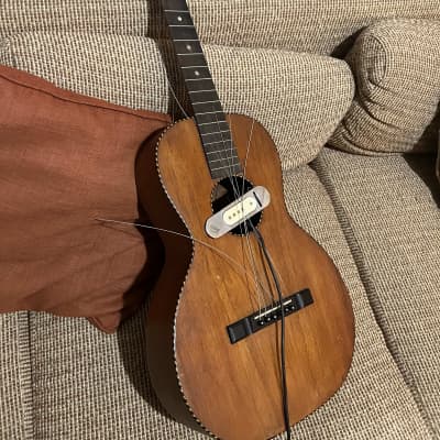 [BROKEN, FOR REPAIR/PARTS] Washburn Lyon & Healy All Mahogany Parlor Guitar 1920s Natural for sale