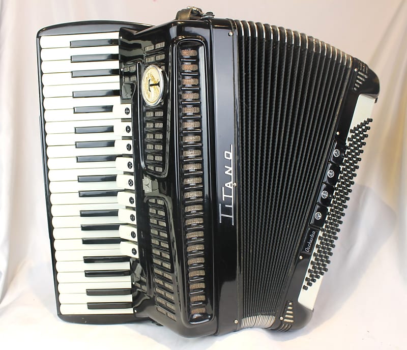 5974 - Black Titano Orchestra Piano Accordion LMMH 41 120 | Reverb