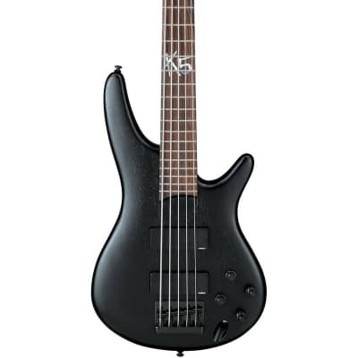 Ibanez K5 Fieldy Signature Series 5-String Electric Bass (Black Flat) for sale