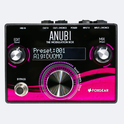 Foxgear Anubi Modulation Box Stereo Guitar Multi Effects Pedal w Buffered Bypass for sale