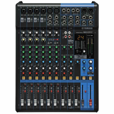 Yamaha MG12XU 12-Channel 6-Mic Input  Mixer with Built In Effects USB+XLR Cables image 2