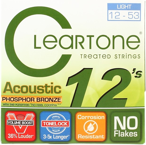 Cleartone 7412 EMP Phosphor Bronze Acoustic Guitar Strings - .012-.053 Light image 1