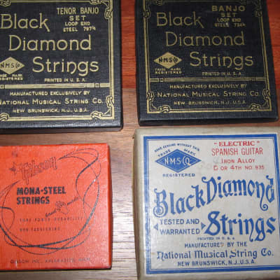 8 Boxes of Antique Strings, Black Diamond, Gibson, Mapes image 2