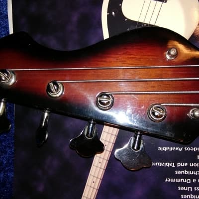 Teisco Bass Guitar 1960s Red Sunburst image 10