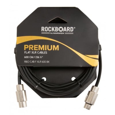ROCKBOARD CAB F XLR 600 BK Flat Mikrofonkabel XLRm-XLRf 6m for sale