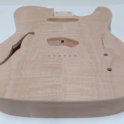 Shepard Custom Guitars  Telecaster Body Curly Maple Top On Ash Maple Ash 2022 Unfinished image 9