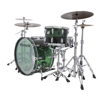 Ludwig Vistalite Pro Beat 3pc Drum Set w/Large Lugs Green image 2