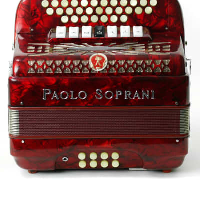 Paolo Soprani Harmonika C/G 8 Bass red gebr. for sale