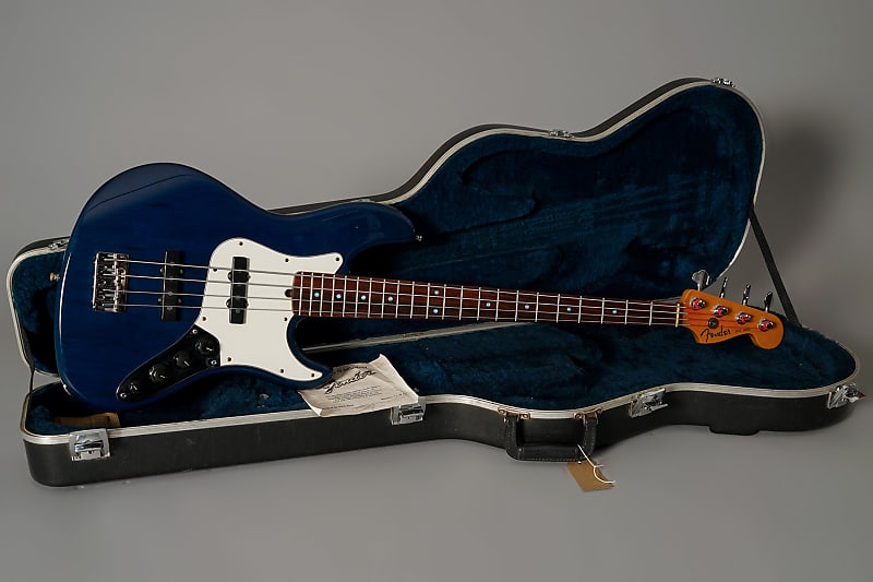 1998 Fender Jazz Bass Midnight Blue Electric Bass Guitar