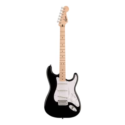 Open Box Squier Sonic Stratocaster Electric Guitar - Black w/ Maple FB image 2