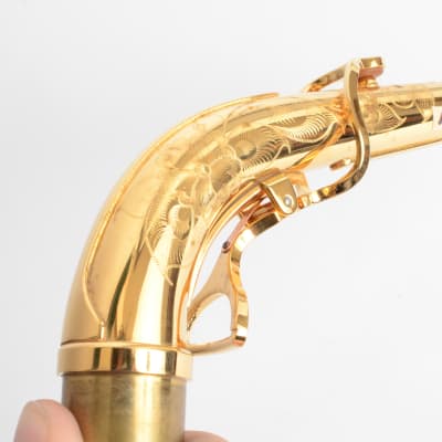 Yanagisawa A66 Gold Plated Alto Saxophone Neck Fully Engraved 2000's era A991 New Old Stock image 7