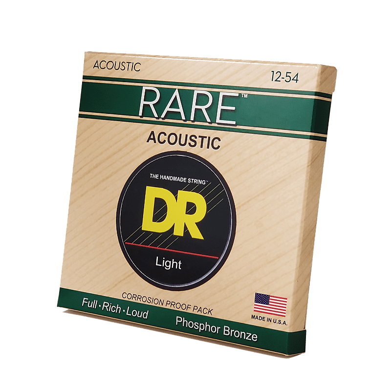 DR RPM-12 Rare Phosphor Bronze Acoustic Guitar Strings; gauges 12-54 image 1