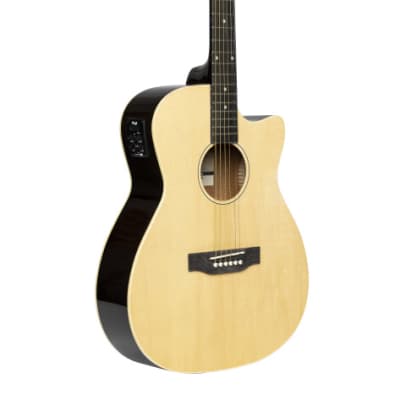 Stagg SA35 ACE-N Cutaway acoustic-electric auditorium guitar, natural colour image 1
