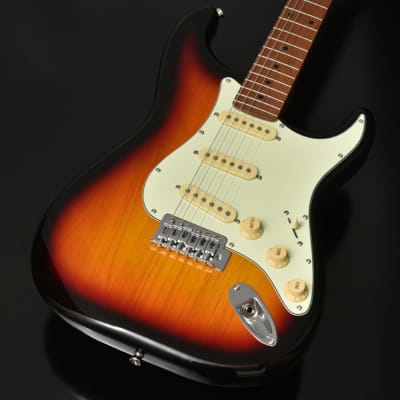 Bacchus BST-1-RSM/M-3TS Universe Series Roasted Maple Electric Guitar, 3 Tone Sunburst image 2