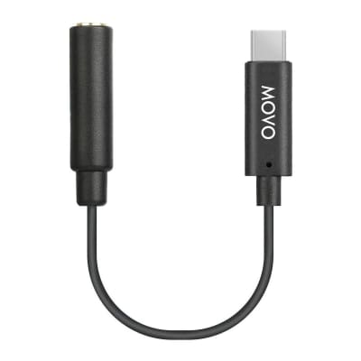 Movo Photo UCMA-1 USB-C Male to Female 3.5mm TRS Microphone Adapter Cable, 5.5 image 2