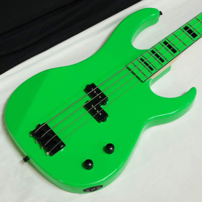 DEAN Custom Zone 4-string BASS guitar NEW w/ Case - Florescent Nuclear Green - B-stock image 4