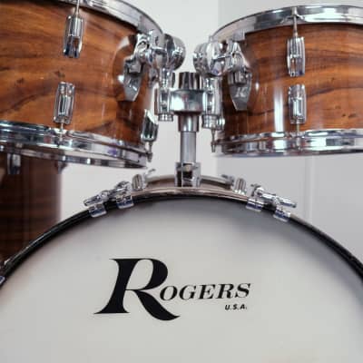 Rogers Londoner V drum kit 22"-12"-13"-16" 1977 Koa image 14