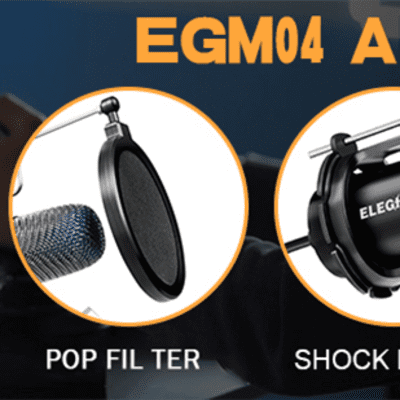 ELEGIANT EGM-04 Computer Microphone USB Wired Condenser Gaming Microphone with Tripod Stand image 6