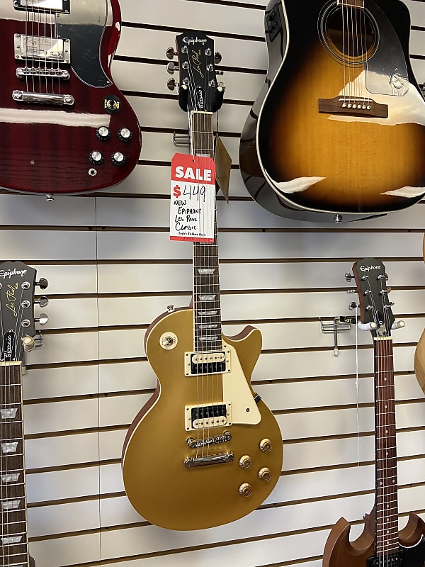 Epiphone Les Paul Classic Worn Gold satin finish gold top
