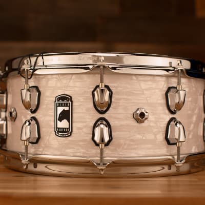 MAPEX BLACK PANTHER HERITAGE 14 X 6 5 PLY MAPLE SNARE DRUM, WHITE STRATA image 2