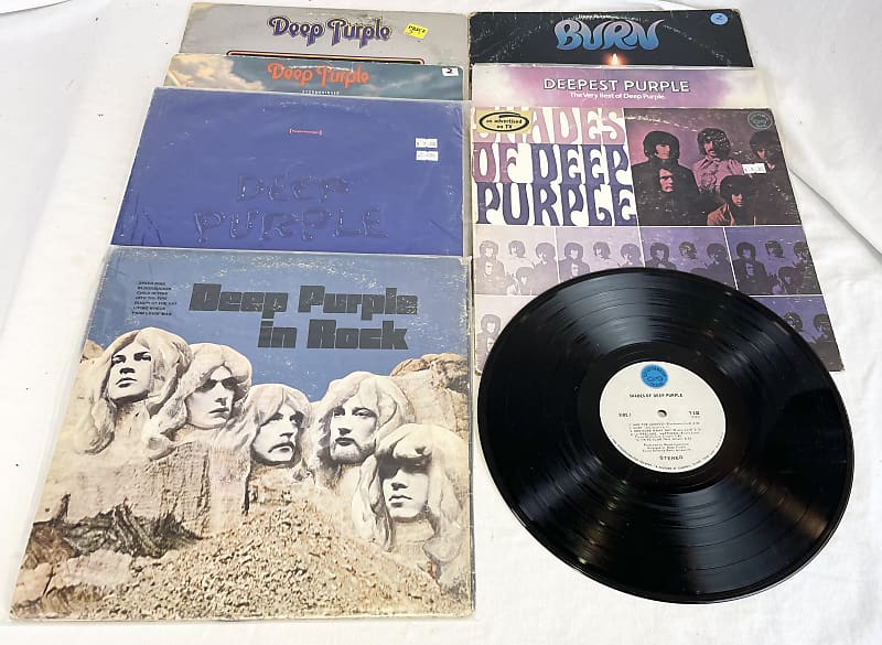 Lot of 8 Used Vinyl LP Records - The Best Of The Deep Purple -  Stormringer,  Burn image 1
