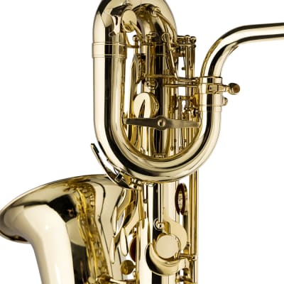 Stagg LV-BS4105 Key of Eb Baritone Saxophone w/Flight Case, Mouthpiece, Reed, Ligature, Cap, & Swab image 9