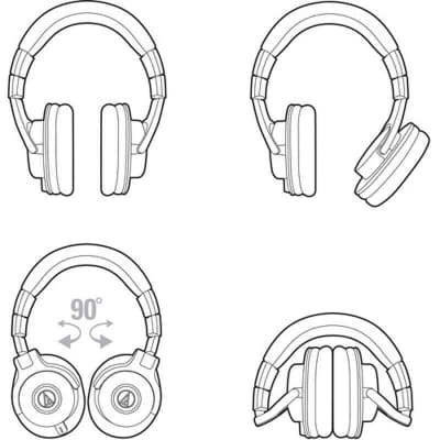 Audio-Technica ATH-M50x Closed-Back Professional Studio Monitor Headphones image 6