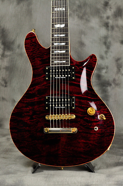 ESP Custom Order Potbelly 7 String Baritone Black Cherry