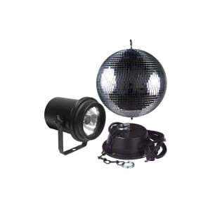 American DJ M500L 12-Inch Mirror Ball and Light Pack