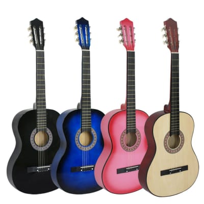 38" Acoustic Guitar Wooden Beginner Guitar With Guitar Case Strap Tuner and Pick image 6