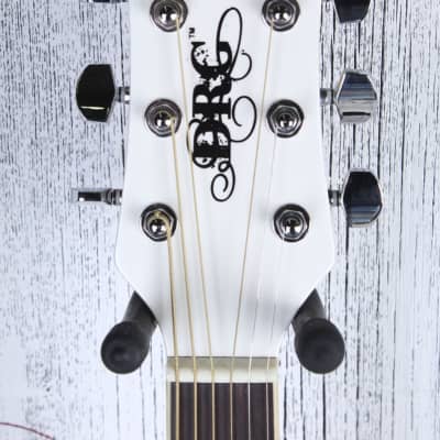 Daisy Rock Guitars Wildwood Acoustic Electric Guitar Pearl White w Gig Bag DEMO image 11
